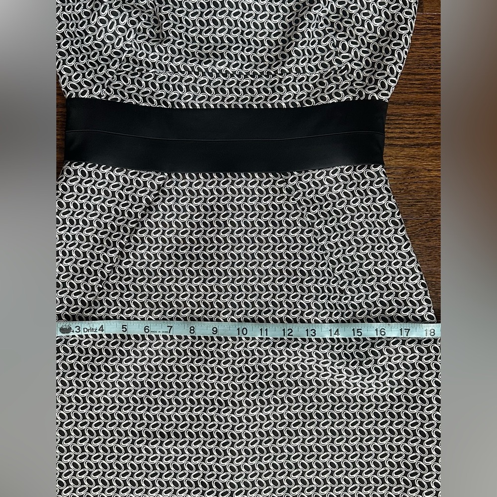 Donna Ricco Black and White Sleeveless Midi Sheath Dress - Picture 9 of 13